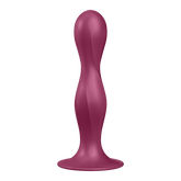 Satisfyer Double Ball-R Soft Silicone Vaginal and Anal Dildo Red Butt Plugs